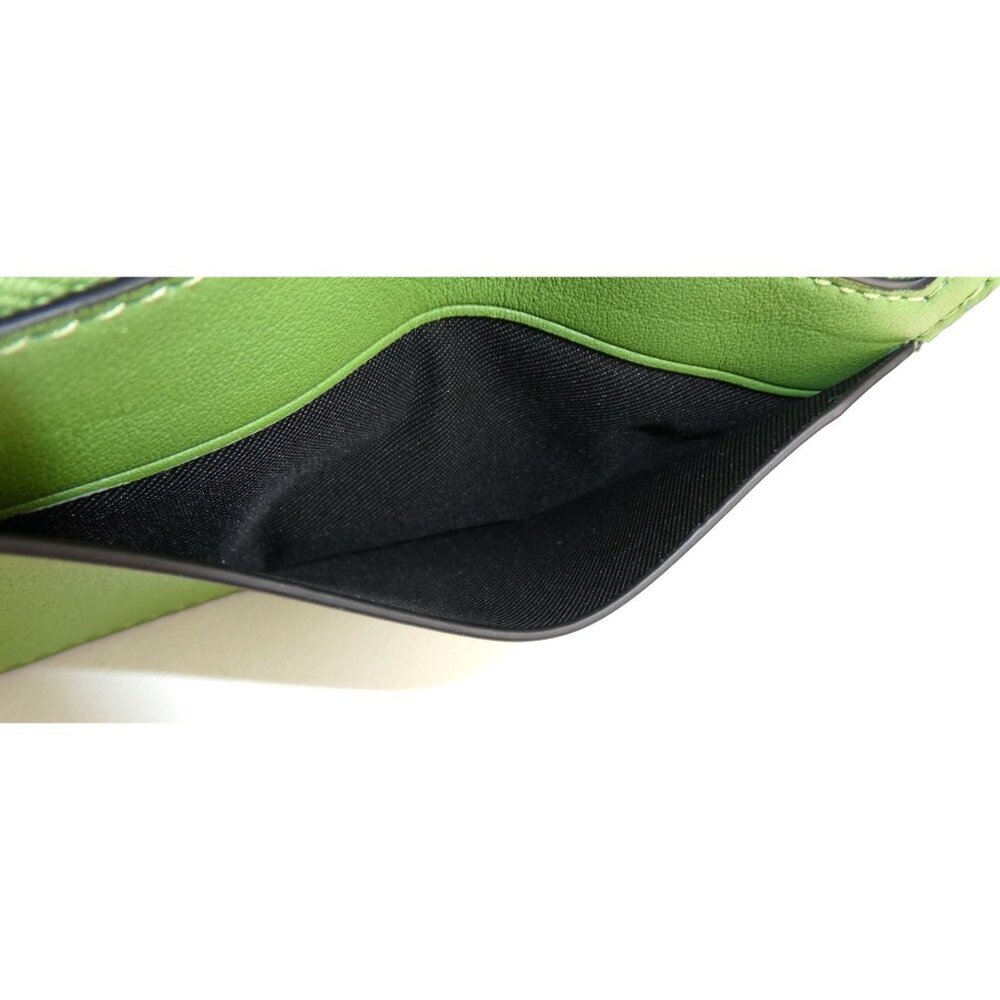 Coach Green Leather Zip Card Holder Wallet 4829 - Picture 10 of 10